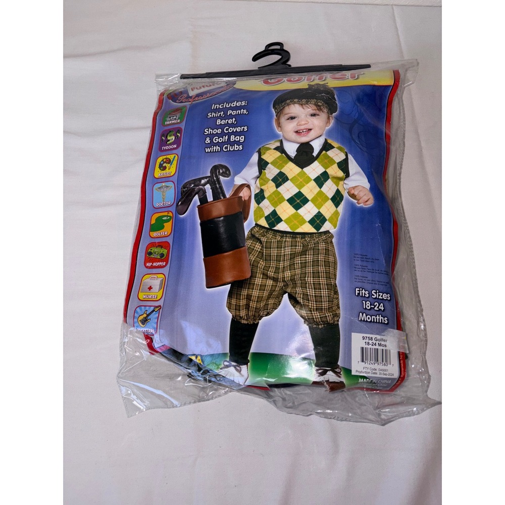 Toddler golfer golf costume 18 - 24 months new in bag